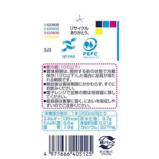グリコJA牛乳さが生まれ 200ｍl 展開図